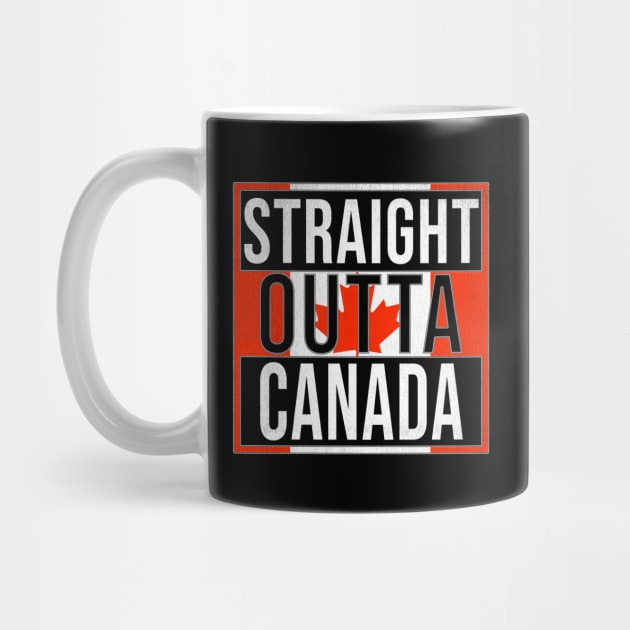 Straight Outta Canada - Gift for  From Canada in Canadian Canuck by Country Flags